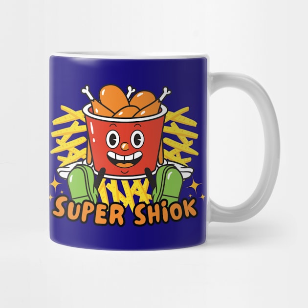 Super Shiok Cute Fried Chickens And Fries Funny Singlish-Mug by Owl Canvas